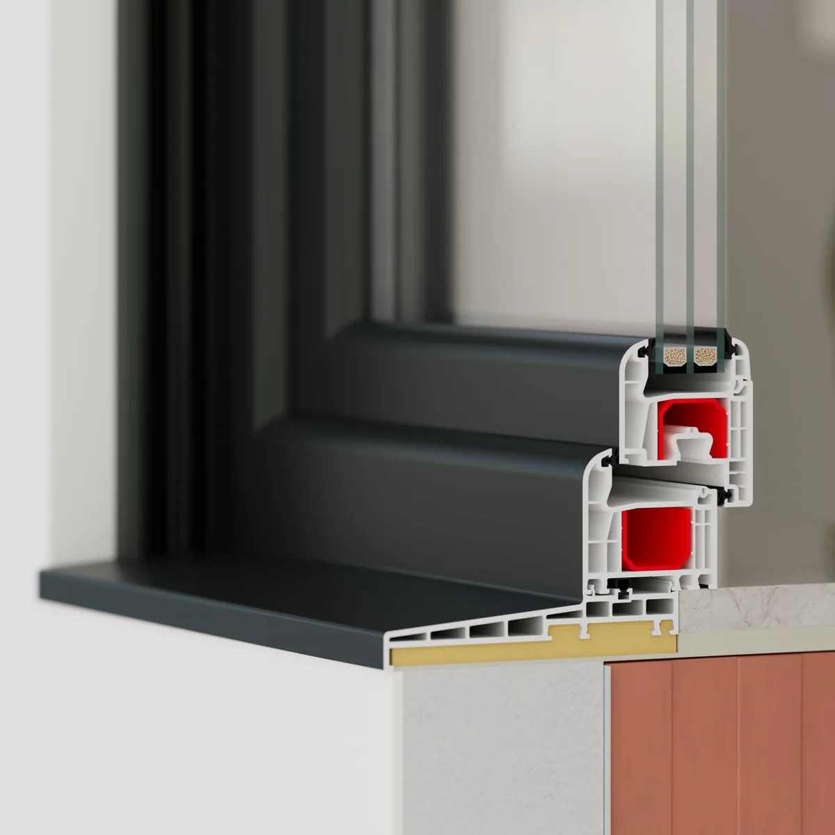 Fensterbank innen, Holzwerkstoff